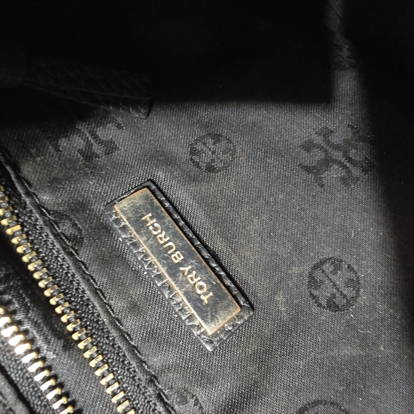 Tory Burch Thea Black Pebbled Leather Tote with Tassels - Picture 13 of 13